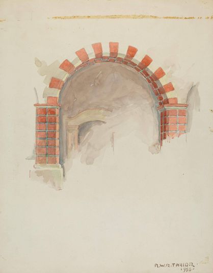 Restoration Drawing: Main Doorway and Arch toMission House