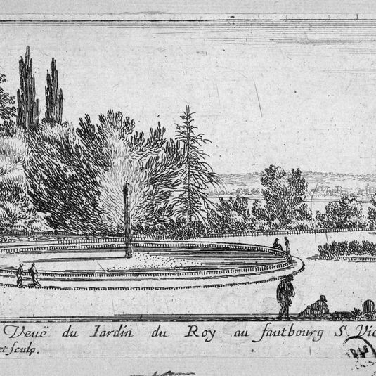 Vue du Iardin du Roy au fautbourg S. Victor a Paris
