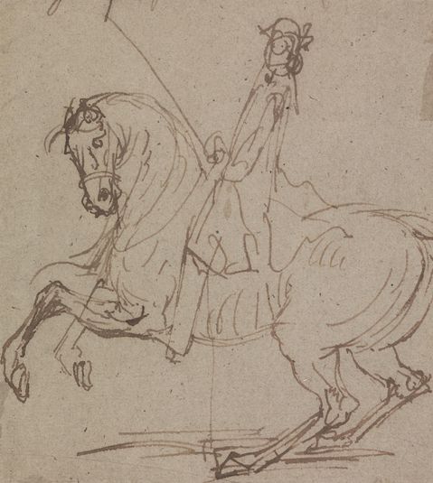 A Saddled Horse, Facing Left