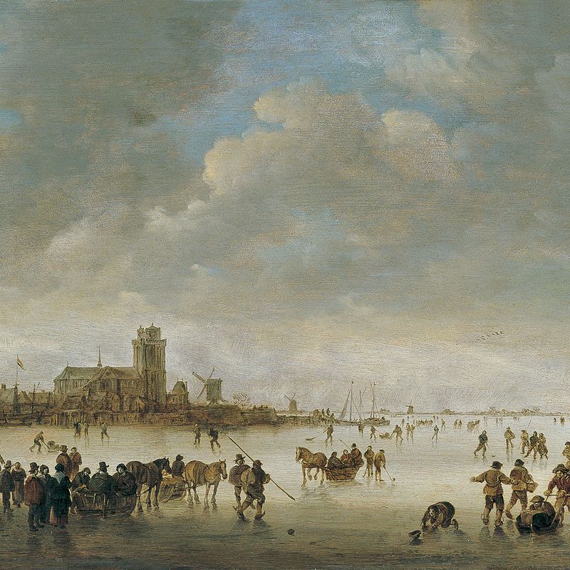 Winter Landscape with Figures on the Ice
