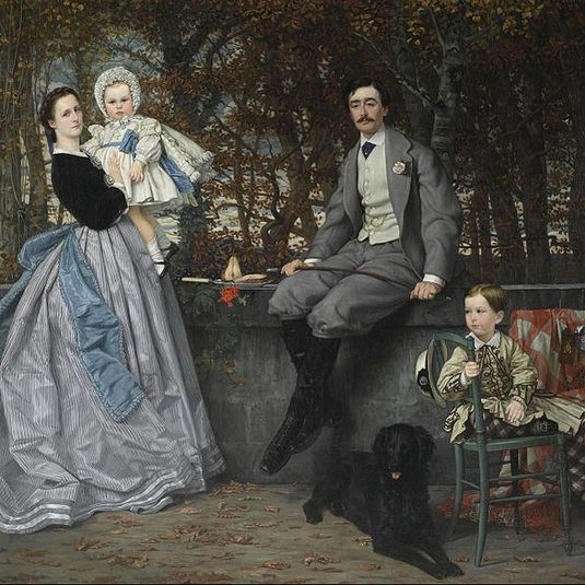 Portrait du marquis et de la marquise de Miramon et de leurs enfants