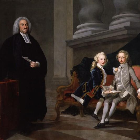 Francis Ayscough with the Prince of Wales (later King George III) and Edward Augustus, Duke of York and Albany