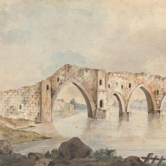 Views in the Levant: Ruined Bridge with Four Pointed Arches Near Rome