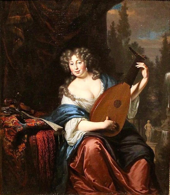 Portrait of a Lady Playing a Lute