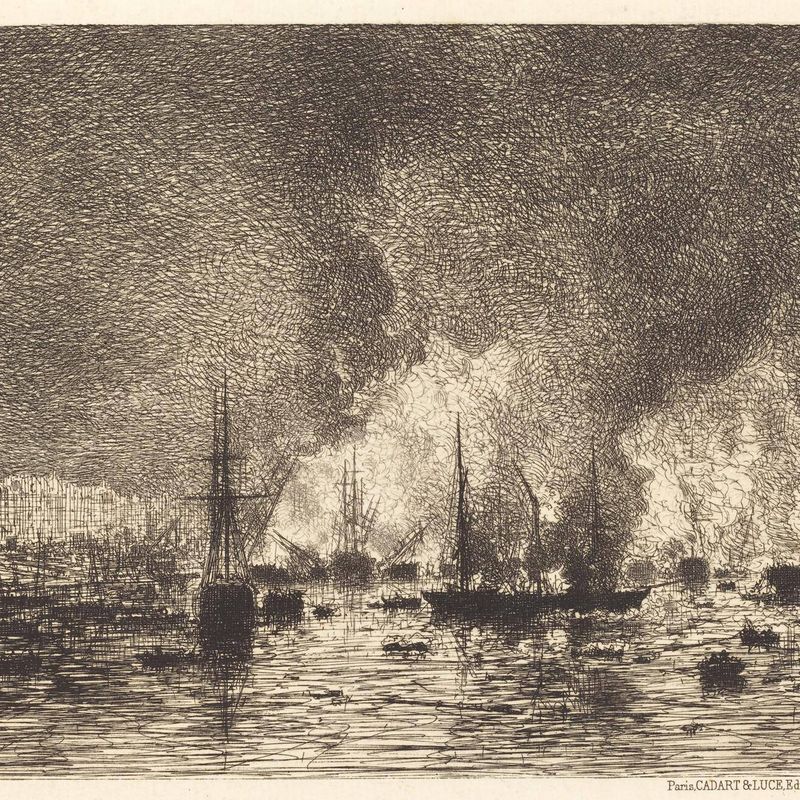 Incendie dans le port de Bordeaux