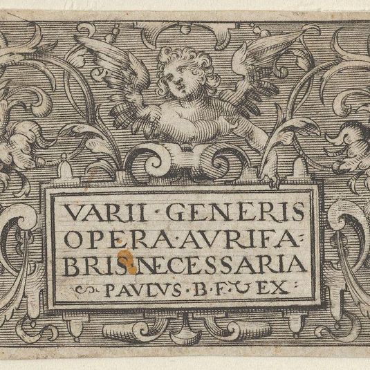 Title Page, from Varii Generis Opera Aurifabris Necessaria