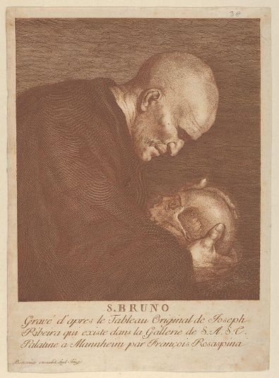 Saint Bruno meditating on a skull