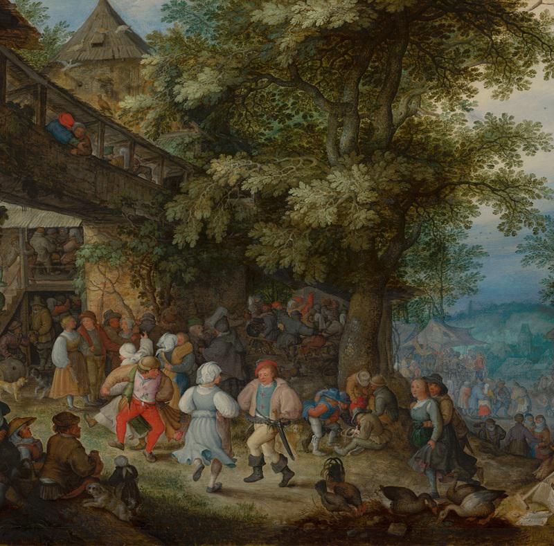 Peasants Dancing outside a Bohemian Inn