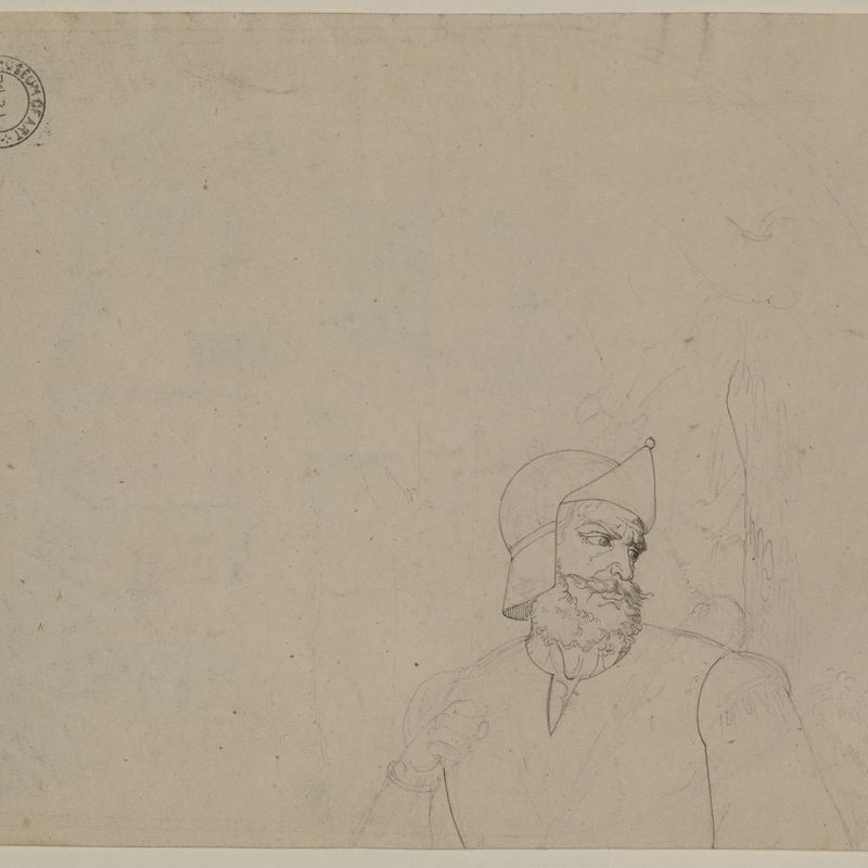 Soldier in a Landscape (verso)