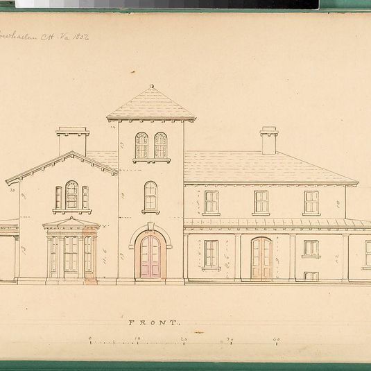 House for R. Dabney, Powhatan, Virginia (front elevation)