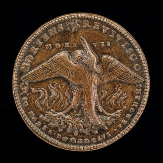 Phoenix on a Pyre Gazing at the Sun [reverse]