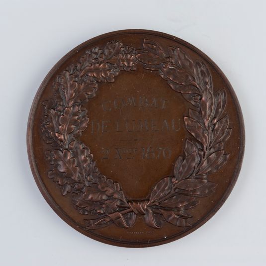 Médaille attribuée à Désiré Léger Renard pour sa participation au combat de Lumeau, 2 décembre 1870