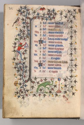 Hours of Charles the Noble, King of Navarre (1361-1425): fol. 10v, October