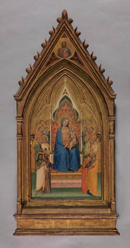 Madonna and Child Enthroned with Eight Saints and Eight Angels