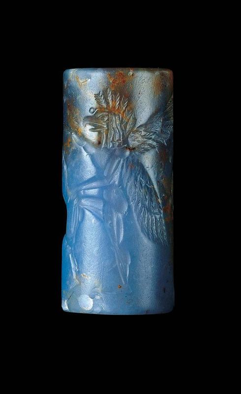 Cylinder Seal with Griffin, Bull and Lion and Inscription