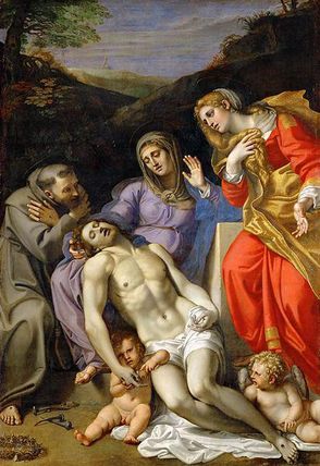 Pietà with Saint Francis and Saint Mary Magdalene