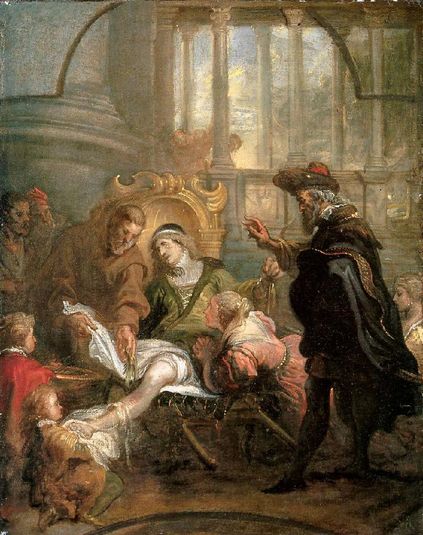 Holy Franciscus heals Giovanni di Carat