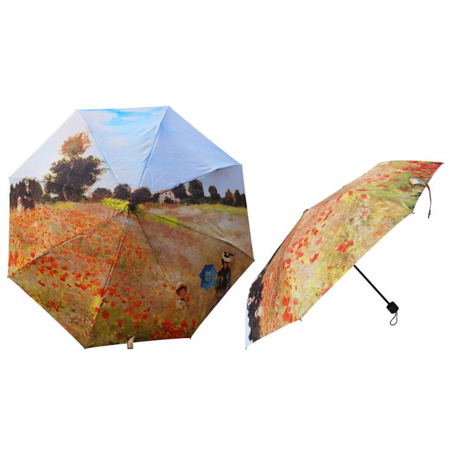 Claude Monet Poppy Field - Art Folding Umbrella Signare Tapestry