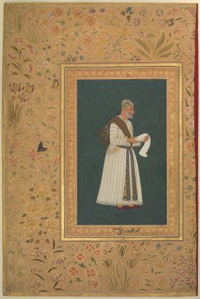 "Portrait of Mulla Muhammad Khan Vali of Bijapur", Folio from the Shah Jahan Album