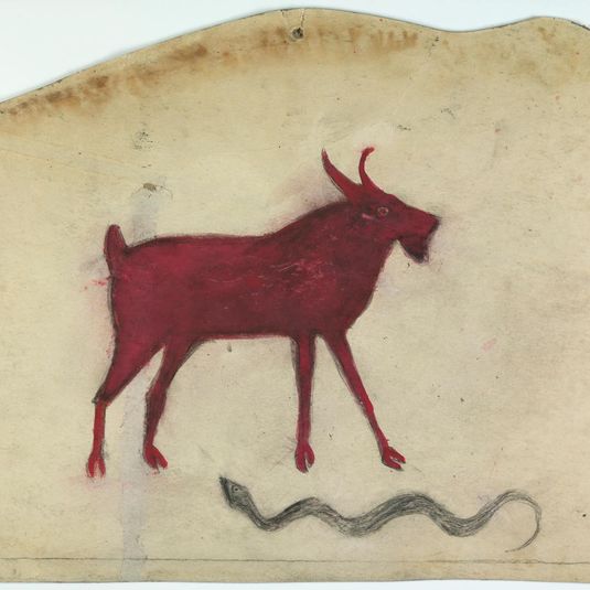 Untitled (Red Goat with Snake)