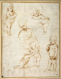 Studies for the Madonna of the Meadow by Raphael