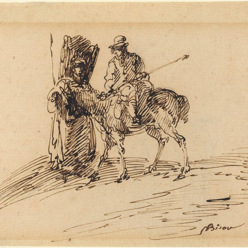 Horseman with Peasant