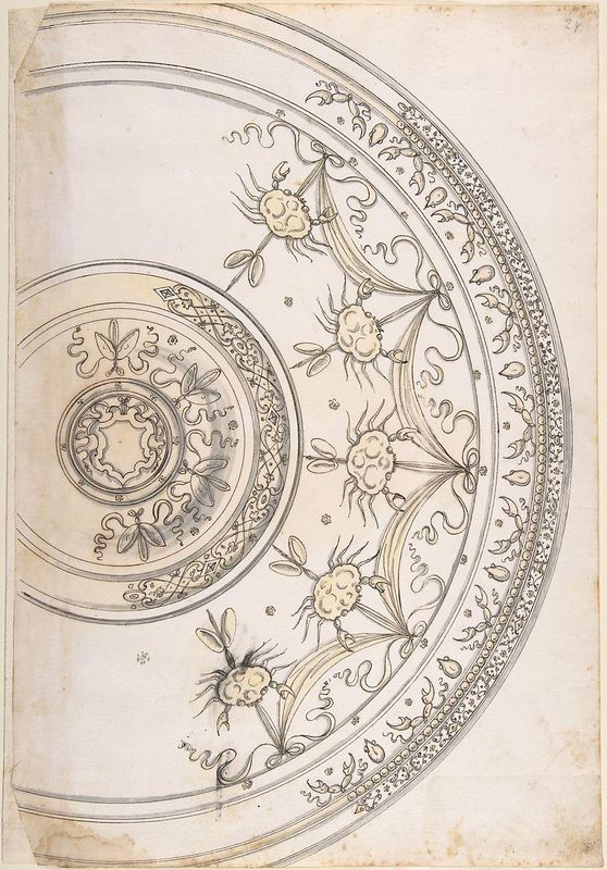 Design for Silver Plate Decorated with Crabs