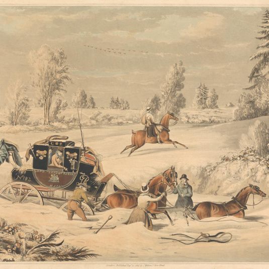 The Mail Coach in a Drift of Snow