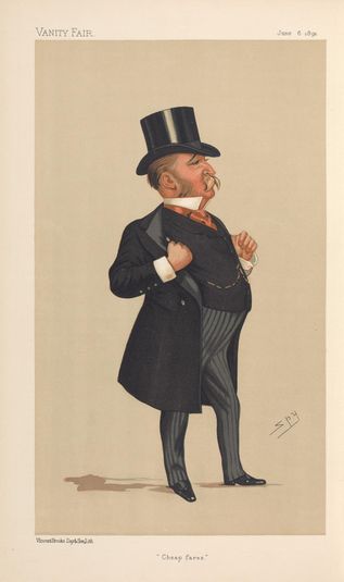 Politicians - Vanity Fair. 'Cheap Fares.' Mr. John Blundell Maple. 6 June 1891