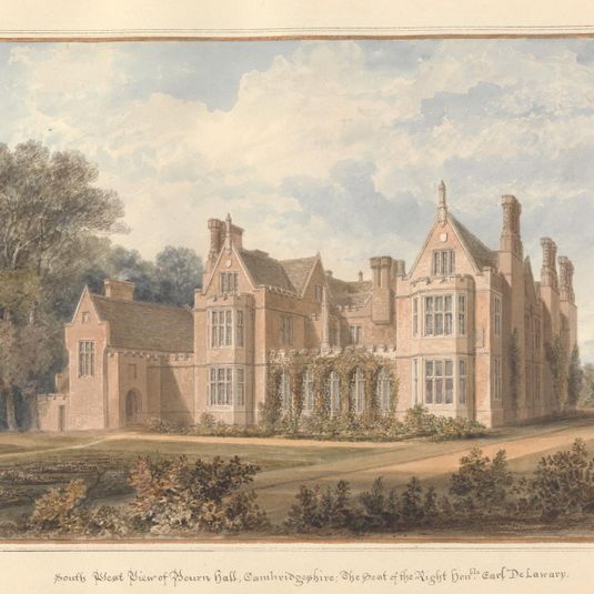 South West View of Bourn Hall, Cambridgeshire; the Seat of the Right hon'ble, Earl Delawarr