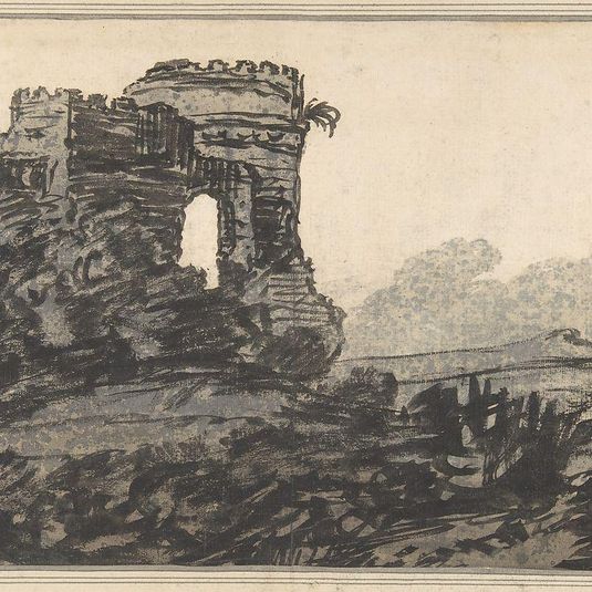 Ruined Castle and Trees