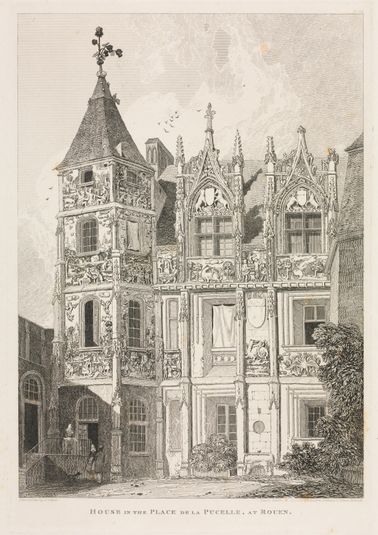 Architectural Antiquities of Normandy (Vol. II), Pl. 64:  House in the Place de la Pucelle, at Rouen