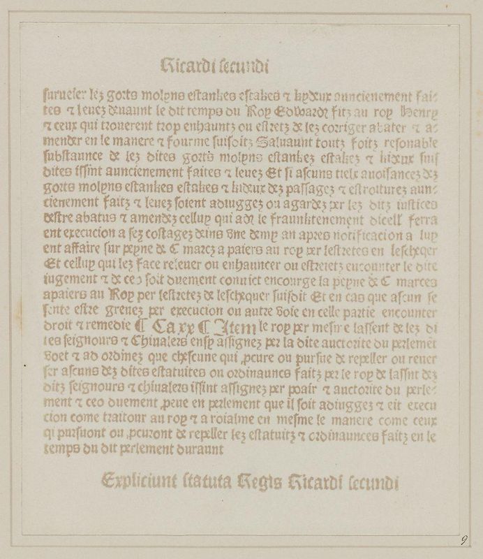 Facsimile of an Old Printed Page