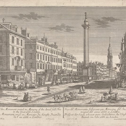 A View of the Monument Erected in Memory of the Dreadful Fire in the Year 1666, London