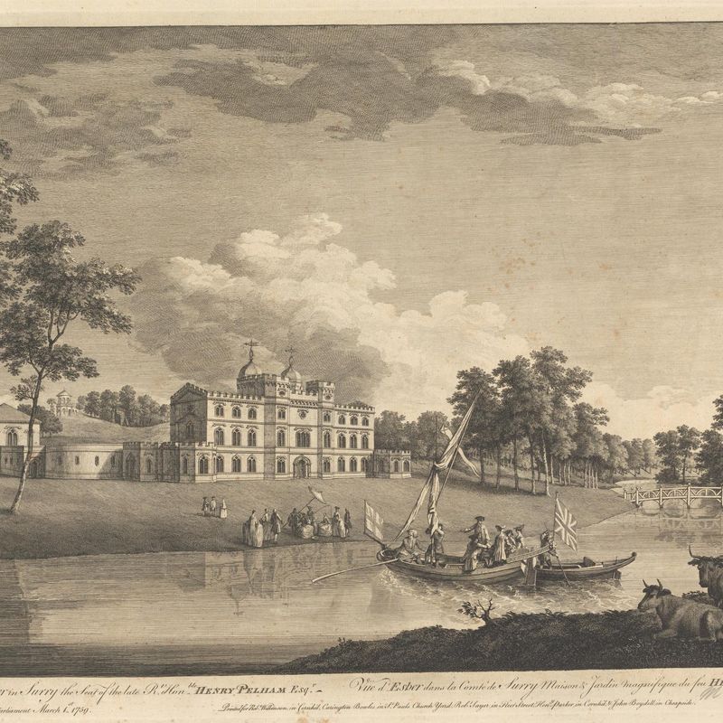A View of Esher in Surrey the Seat of the Rt. Hon. Henry Pelham Esq.
