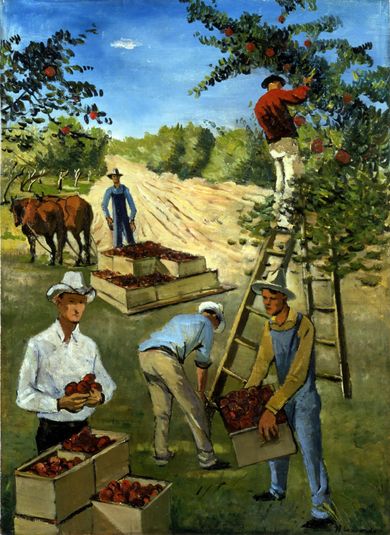 Apple Pickers (mural study)