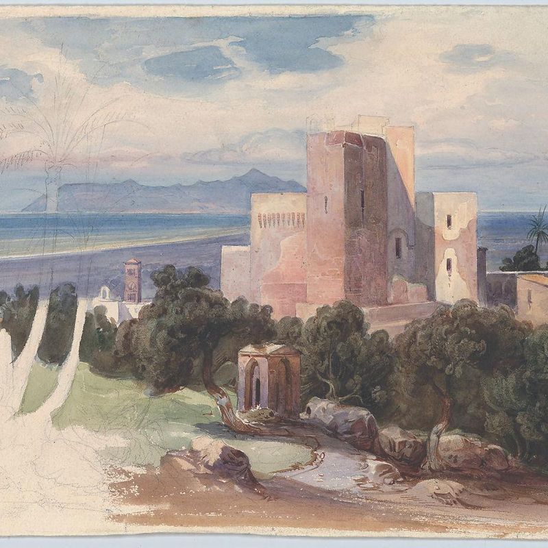 View on Terracina with Mount Circeo (recto); View of the Roman Campagna with an Aquaduct (verso)