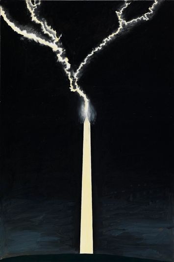 Untitled, Washington Monument with Lightning