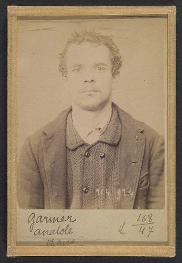 Garnier. Anatole, Auguste. 18 ans, né à Montereau (Seine & Marne). Orfèvre. Anarchiste. 1/3/94.