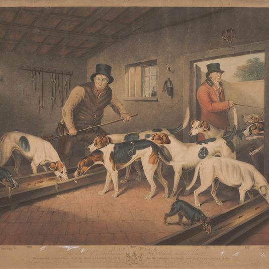 Fox Hunting: Raby Pack / The Earl of Darlington's Fox Hounds in Their Kennel