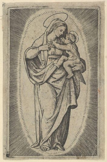 The Virgin holding the Christ Child