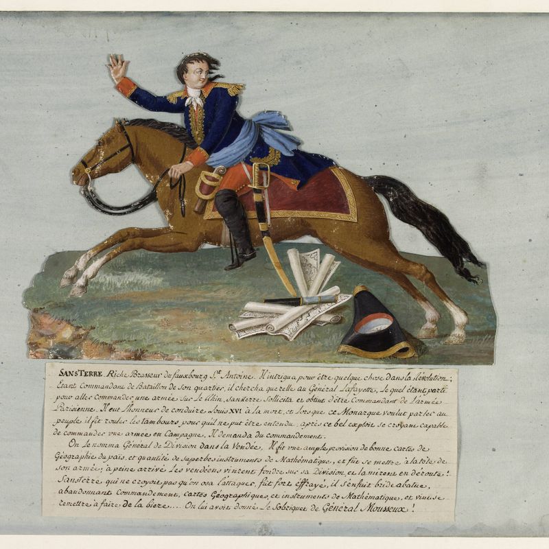 Fuite d'Antoine-Joseph Santerre après sa défaite de Vihiers contre les armées vendéennes, le 10 juillet 1793.