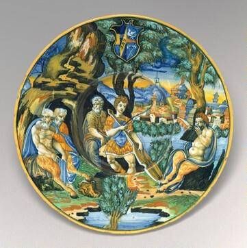 Plate with Pan and Apollo