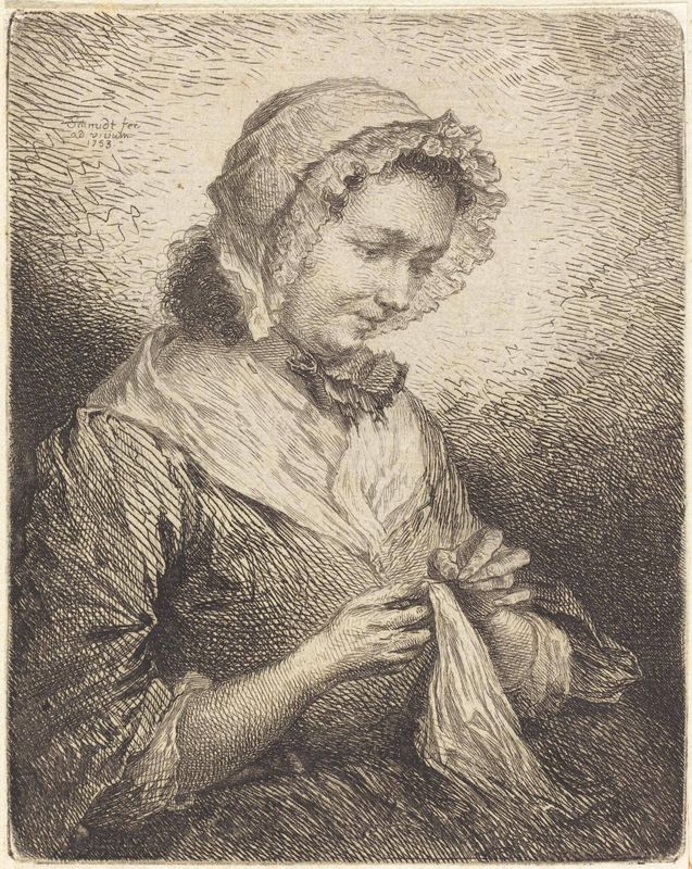 The Artist's Wife Sewing