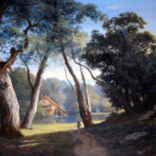 Landscape with River, Trees and Mill
