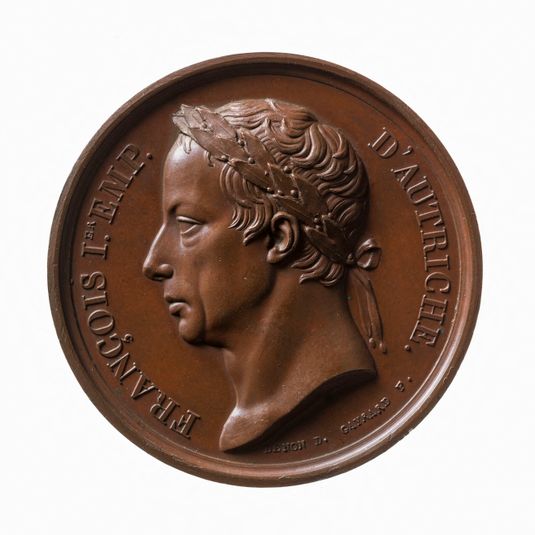 Visite de François Ier (1768-1835), empereur d'Autriche (1804-1835), à la Monnaie des médailles, 1814