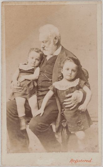 Victor Hugo avec ses petits-enfants Georges et Jeanne