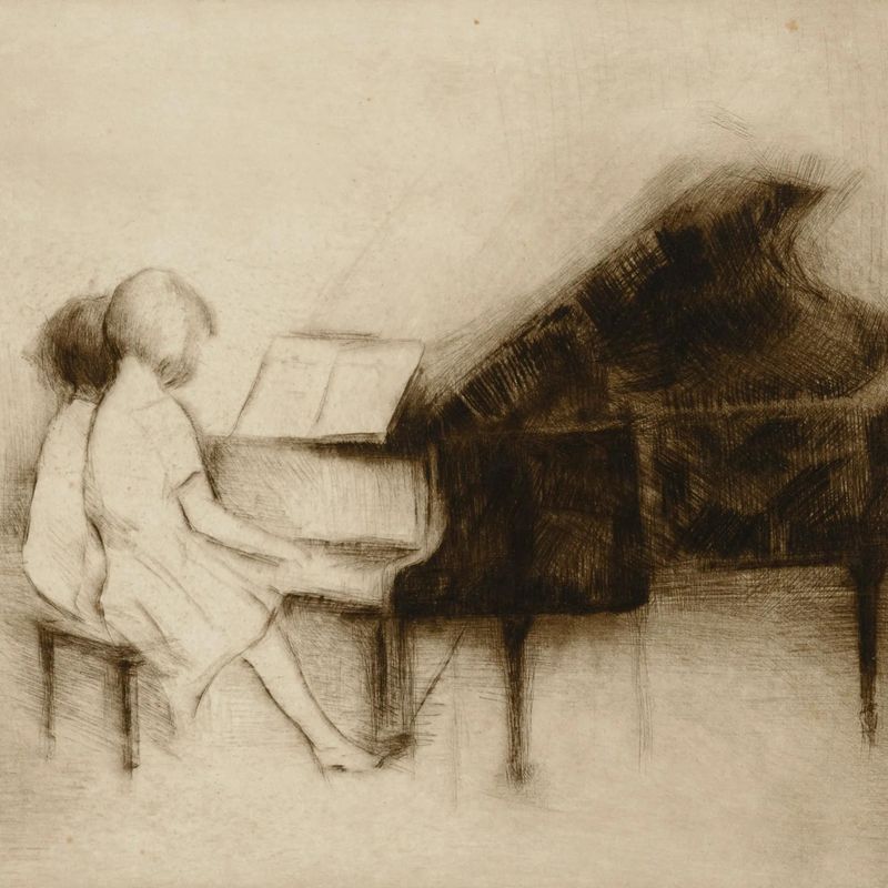 Untitled (Two Children at Piano)
