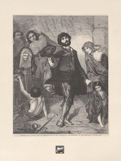 Beggars at a Church Door in Rome, from "Illustrated London News"