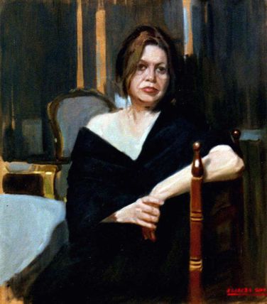 Woman in living room